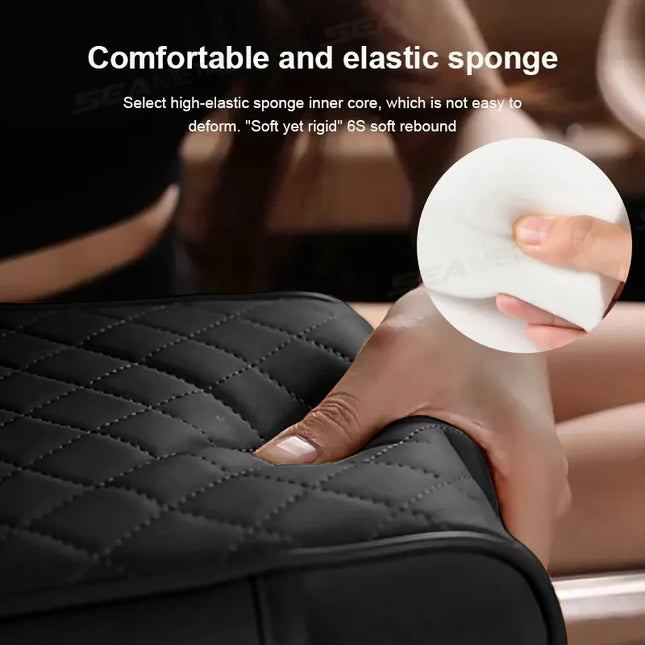Auto Center Console Armrest Cushion With 2 Cup Holder Armrest Heightening Pad Auto Amrest Pillow Cover Pad for All Seasons
